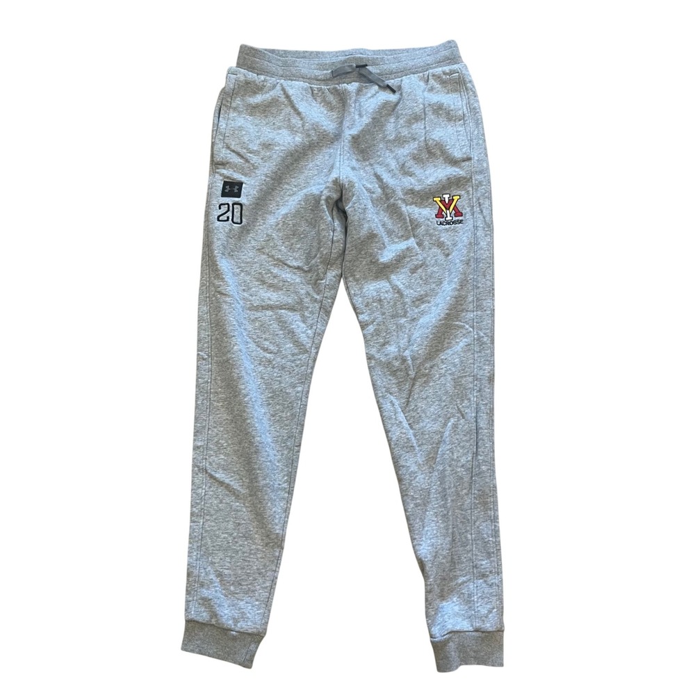 Under Armour Mens VMT Lacrosse Rival Fleece Joggers Gray Size Lg #20 Sweatpants